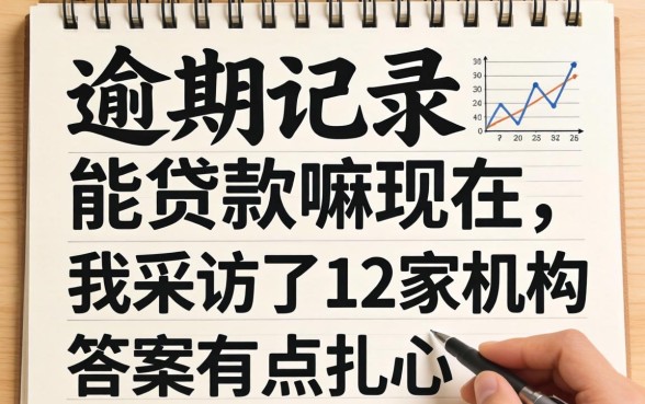 有逾期记录能贷款嘛现在？我采访了12家机构，答案有点扎心