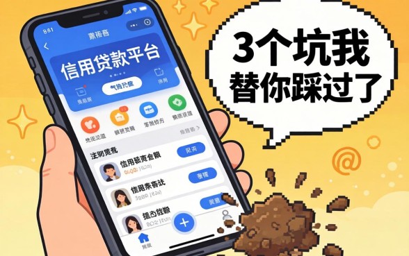 不查信用贷款平台的有哪些软件呢?这3个坑我替你踩过了