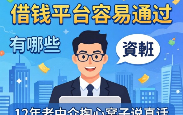 最新借钱平台容易通过的有哪些？12年老中介掏心窝子说真话