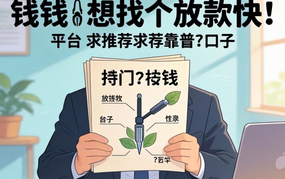 急需用钱想找个放款快的平台,求推荐靠谱的口子!