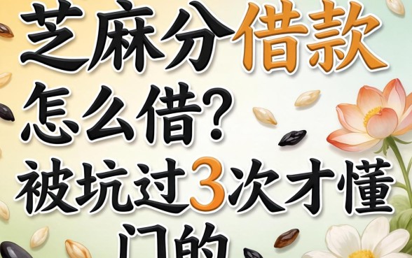 芝麻分借款怎么借？被坑过3次才懂的门道