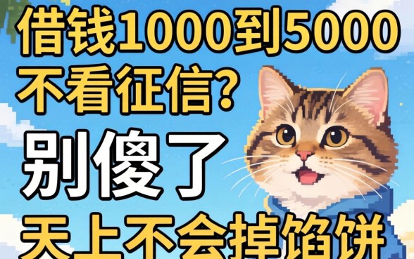 小额借钱1000到5000不看征信？别傻了，天上不会掉馅饼