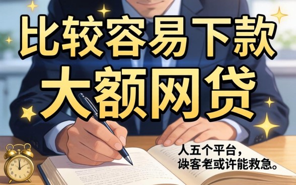 急需资金周转？比较容易下款的大额网贷有哪些？这五个平台或许能救急