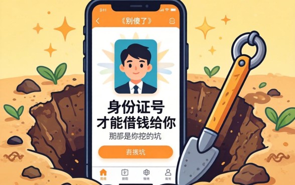 不用身份证号就能借钱的app？别傻了，那是给你挖的坑
