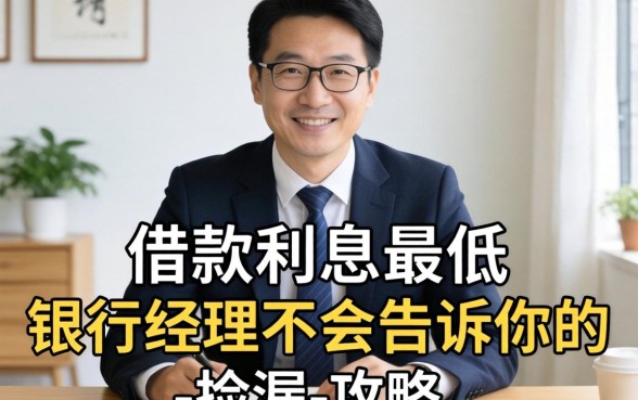 哪儿借款利息最低?银行经理不会告诉你的-捡漏-攻略