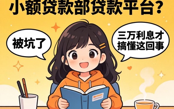 小额贷款部是贷款平台？我被坑了三万利息才搞懂这回事