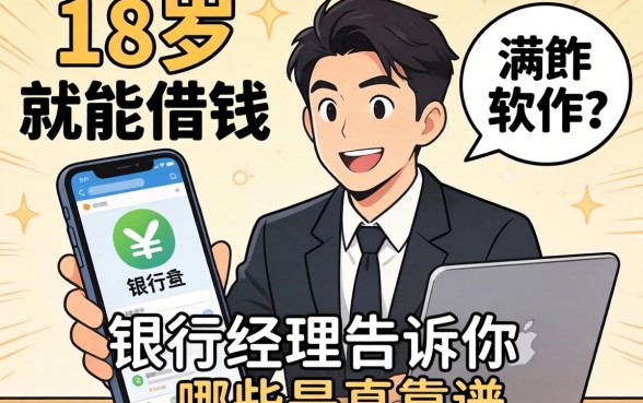 满18岁就能借钱的软件?银行经理告诉你哪些是真靠谱