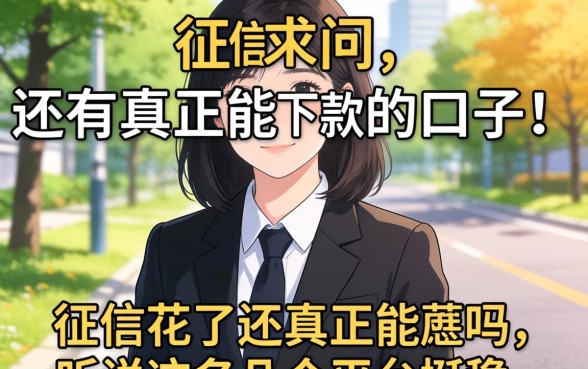 真心求问：征信花了还有真正能下款的口子吗？听说这几个平台挺稳！