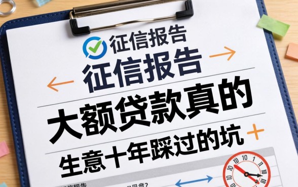 无视征信报告的大额贷款真的存在?我做生意十年踩过的坑