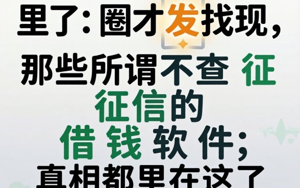 我试了一圈才发现,那些所谓不查征信的借钱软件,真相都在这了