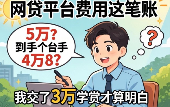 借5万到手4万8？网贷平台费用这笔账，我交了3万学费才算明白
