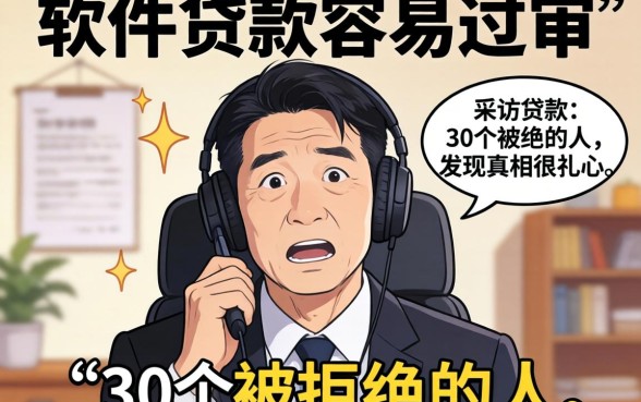 哪个软件贷款比较容易过审？我采访了30个被拒的人，发现真相很扎心