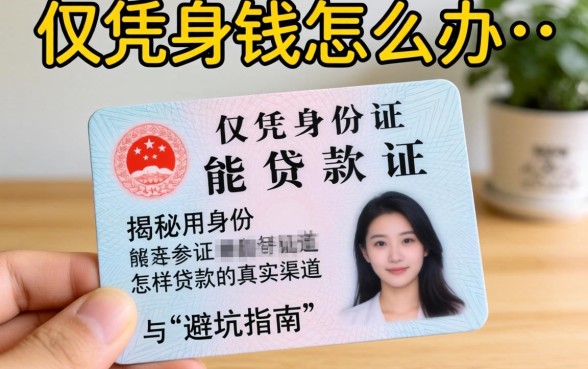 急需用钱怎么办?仅凭身份证能贷款吗?揭秘用身份证怎样贷款的真实渠道与避坑指南