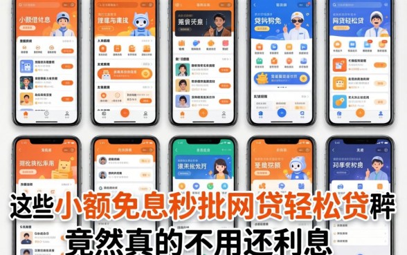 我试了十几款借款软件，发现这些小额免息秒批网贷轻松贷的软件竟然真的不用还利息