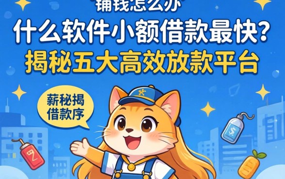 急需用钱怎么办?什么软件小额借款最快?揭秘五大高效放款平台