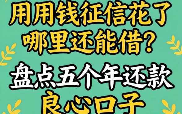 急用钱征信花了哪里还能借？盘点五个2026年还款的良心口子