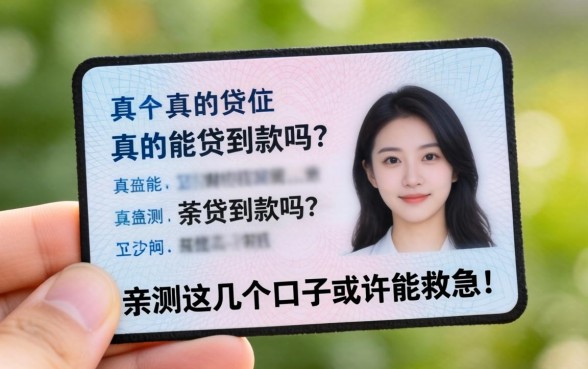手里只有一张身份证,真的能贷到款吗?亲测这几个口子或许能救急!
