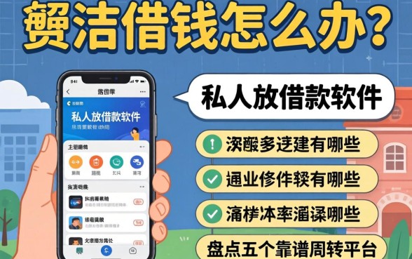 急需用钱怎么办？私人放借款软件有哪些？盘点五个靠谱周转平台