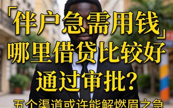 黑户急需用钱哪里借钱比较好通过审批？这五个渠道或许能解燃眉之急