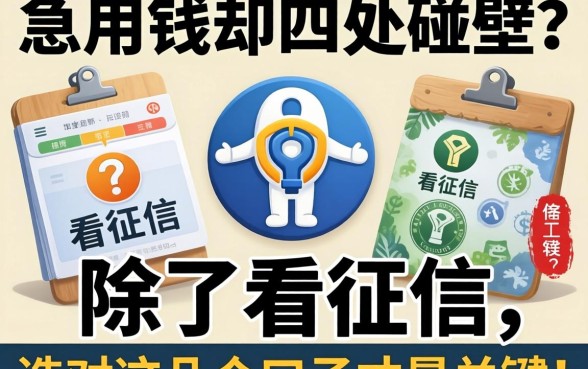 急用钱却四处碰壁？除了看征信，选对这几个口子才是关键！