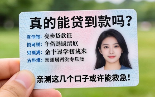 手里只有一张身份证,真的能贷到款吗?亲测这几个口子或许能救急!