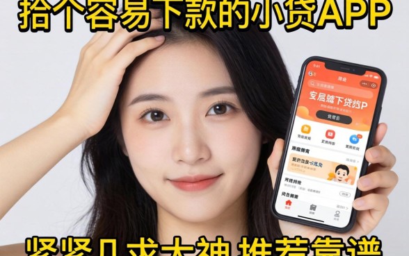 手头紧想找个容易下款的小贷APP,求大神推荐几个靠谱的?