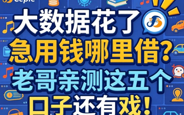 网贷大数据花了急用钱哪里借?老哥亲测这五个口子还有戏!
