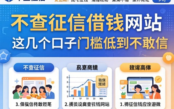 揭秘不查征信的借钱网站2026,这几个口子门槛低到不敢信