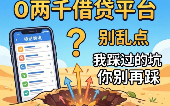 借一两千的借贷平台别乱点,我踩过的坑你别再踩