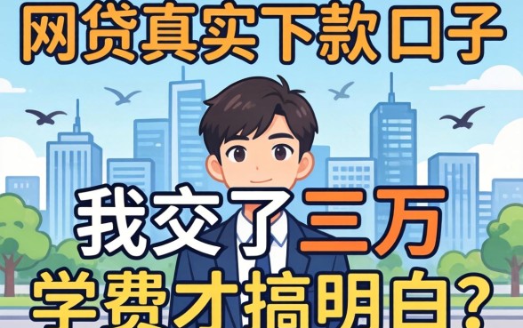 找网贷真实下款的口子，我交了三万学费才搞明白