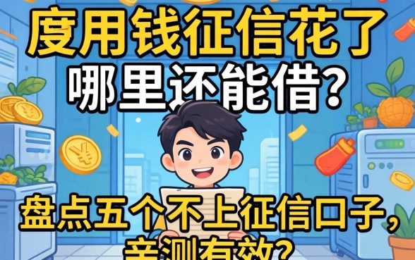 急用钱征信花了哪里还能借？盘点五个不上征信的口子，亲测有效！