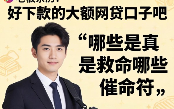 小老板亲历：好下款的大额网贷口子吧，哪些是真救命哪些是催命符