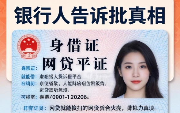 凭身份证就能借的网贷平台有哪些?银行人告诉你真相
