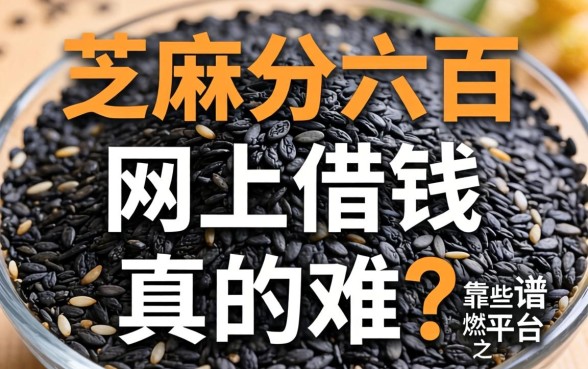 芝麻分六百网上借钱真的难吗？有哪些靠谱平台能解燃眉之急？