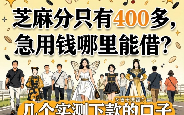 芝麻分只有400多,急用钱哪里能借?分享几个实测下款的口子