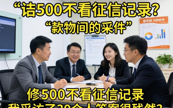 什么软件借500不看征信记录？我采访了30个人，答案很残酷