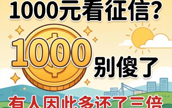 借1000元不看征信？别傻了，有人因此多还了三倍