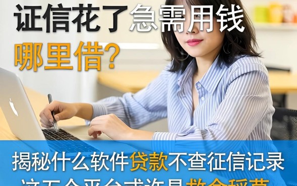 征信花了急需用钱哪里借？揭秘什么软件贷款不查征信记录，这五个平台或许是救命稻草