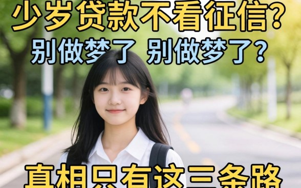 18岁贷款不看征信的？别做梦了，真相只有这三条路