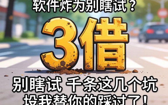 什么软件可以借3千？别瞎试，这几个坑我替你踩过了