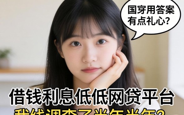 哪里可以借钱利息比较低的网贷平台？我调查了半年，答案有点扎心