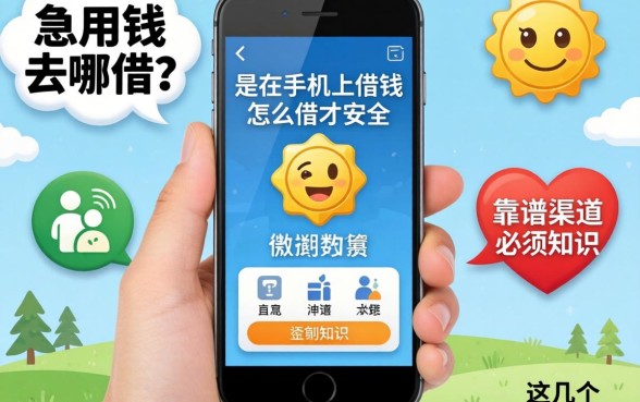 手机急用钱去哪借？要是在手机上借钱怎么借才安全？这几个靠谱渠道你必须知道