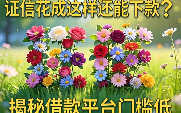 征信花成这样还能下款?揭秘借款平台门槛低的有哪些