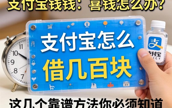 急需用钱怎么办？支付宝怎么借几百块？这几个靠谱方法你必须知道
