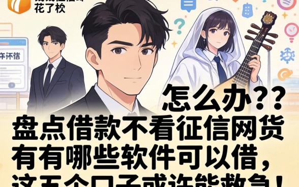 急需用钱征信却花了怎么办？盘点借款不看征信的网贷有哪些软件可以借，这五个口子或许能救急！