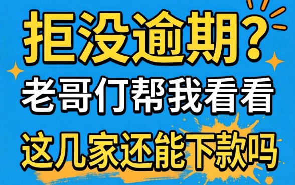 全是拒没逾期？老哥们帮我看看这几家还能下款吗？