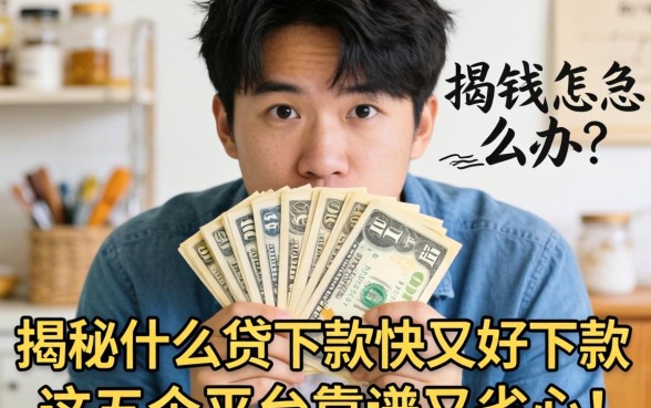急需用钱怎么办？揭秘什么贷下款快又好下款的，这五个平台靠谱又省心！