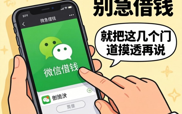 怎么用手机微信借钱呢?别急,先把这几个门道摸透再说