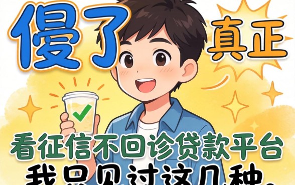别傻了，真正不看征信不回访贷款的平台，我只见过这几种