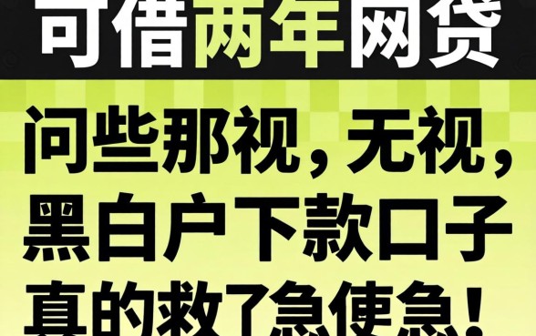 我借了可以借两年的网贷，那些无视黑白户的下款口子真的救了急